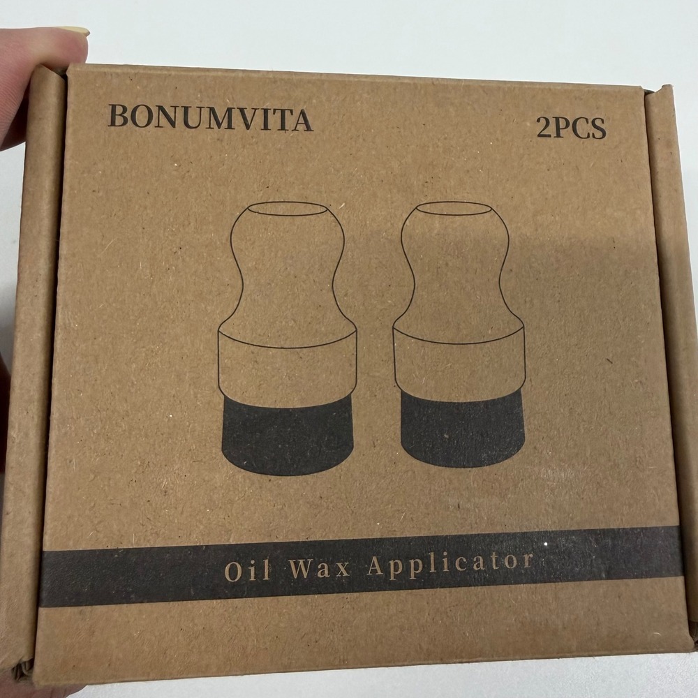 Bonumvita 2PC Wood Oil Wax Applicator Cutting Board Butcher Block Sponge Tool